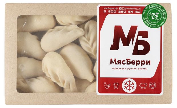 Вареники сладкие Мясберри с творогом, 400 г