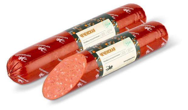 Колбасные изделия Колбаса полукопченая Кочевники Чеченская халяль, 600 г