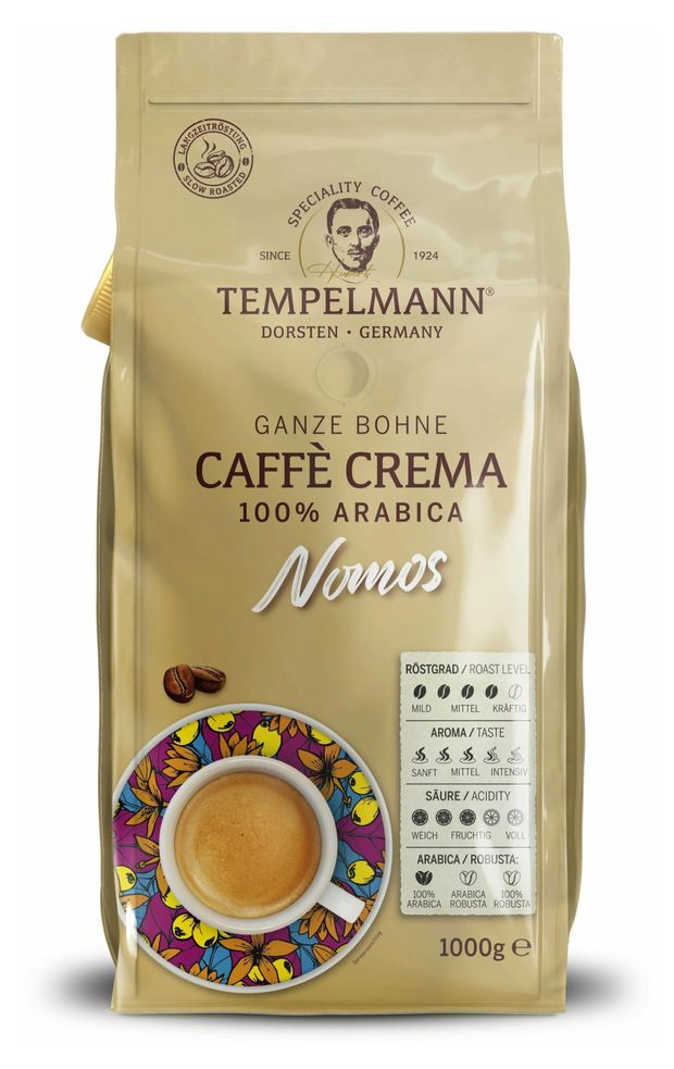 Кофе зерновой Tempelmann Nomos Caffe Crema 1000 г 2299₽