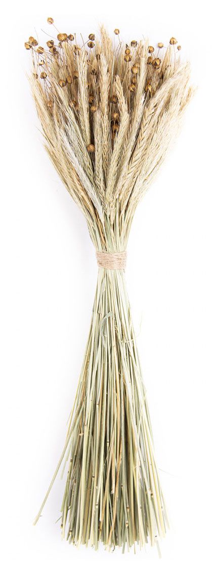 Букет сухой Стильный Дом из льна из ржи 50 см 150₽