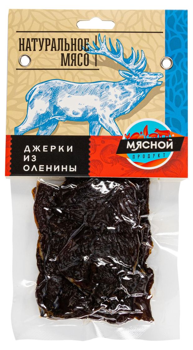 Джерки сыровяленые Мясной продукт из оленины, 50 г