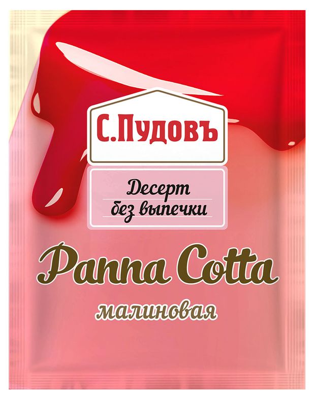 Десерт для выпечки СПудовъ Панна котта малиновая 70 г 105₽