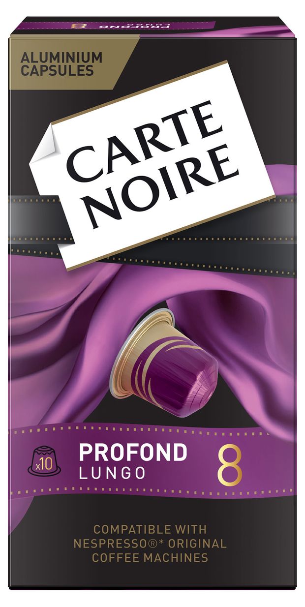Кофе в капсулах Carte Noire Profond Lungo 8 для системы Nespresso 10 шт, 52 г
