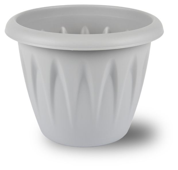 Кашпо Каждый день пластиковое серое 16 см 14 л 45₽