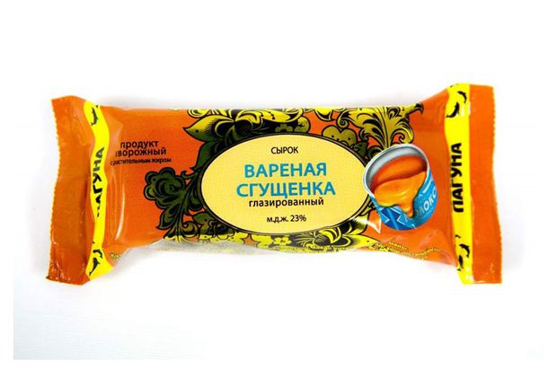 Сырок глазированный творожный Лагуна с вареной сгущенкой батончик 23% СЗМЖ, 40 г