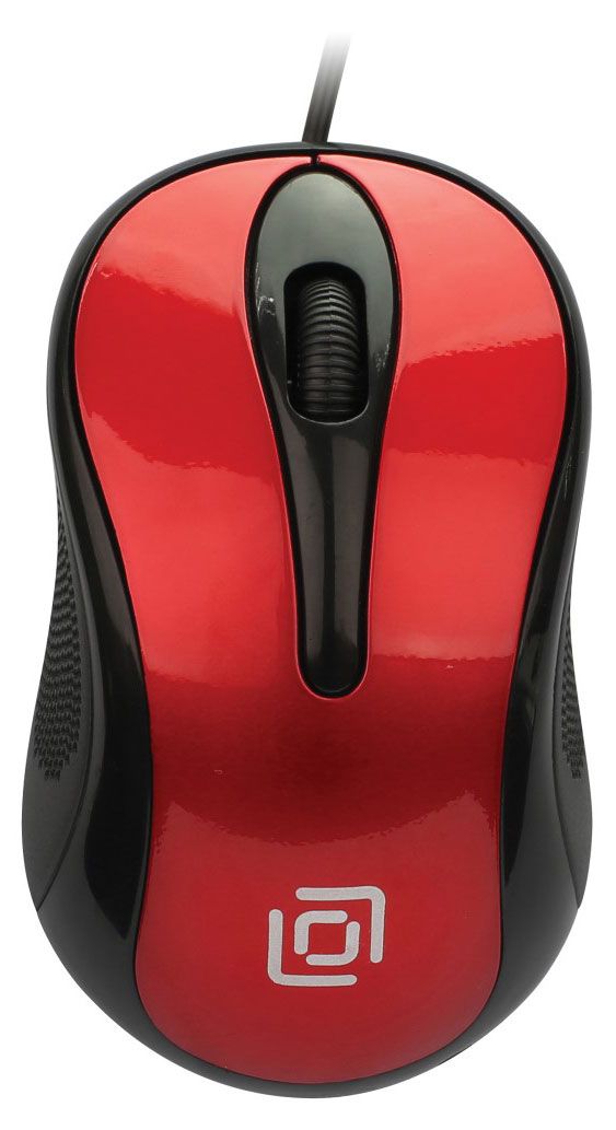 Мышь проводная Оклик 385M оптическая 1000 dpi черно-красная 250₽