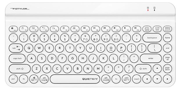 фото Клавиатура a4tech fstyler fbk30 белый usb беспроводная bt/radio slim multimedia fbk30 white