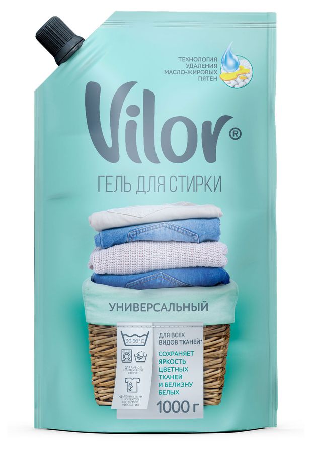 Гель для стирки Vilor универсальный 1000 г 99₽