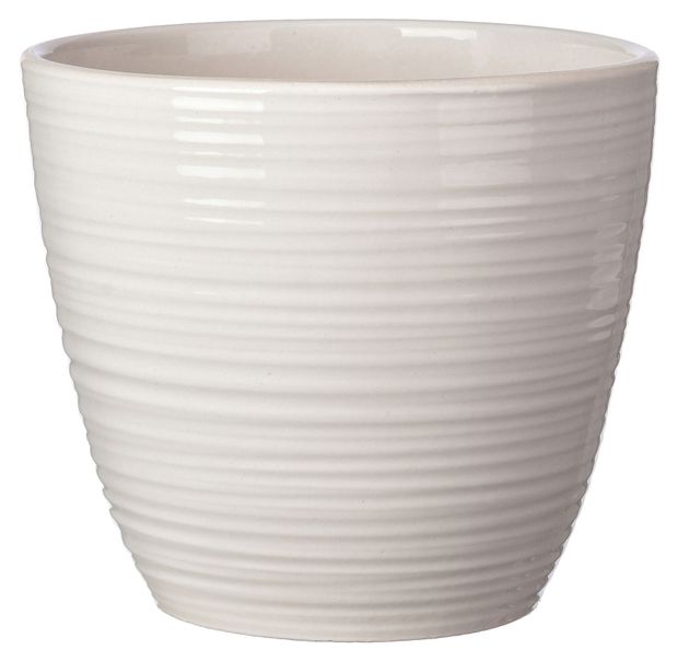 Горшок керамический Бриз белый без поддона, 0,7 л