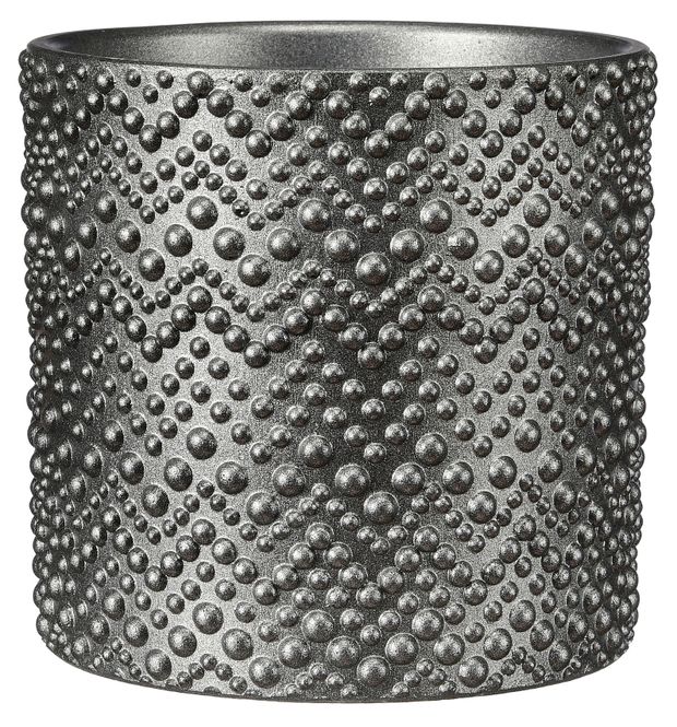 Горшок бетонный Бисер темно-серый без поддона, 1,82 л