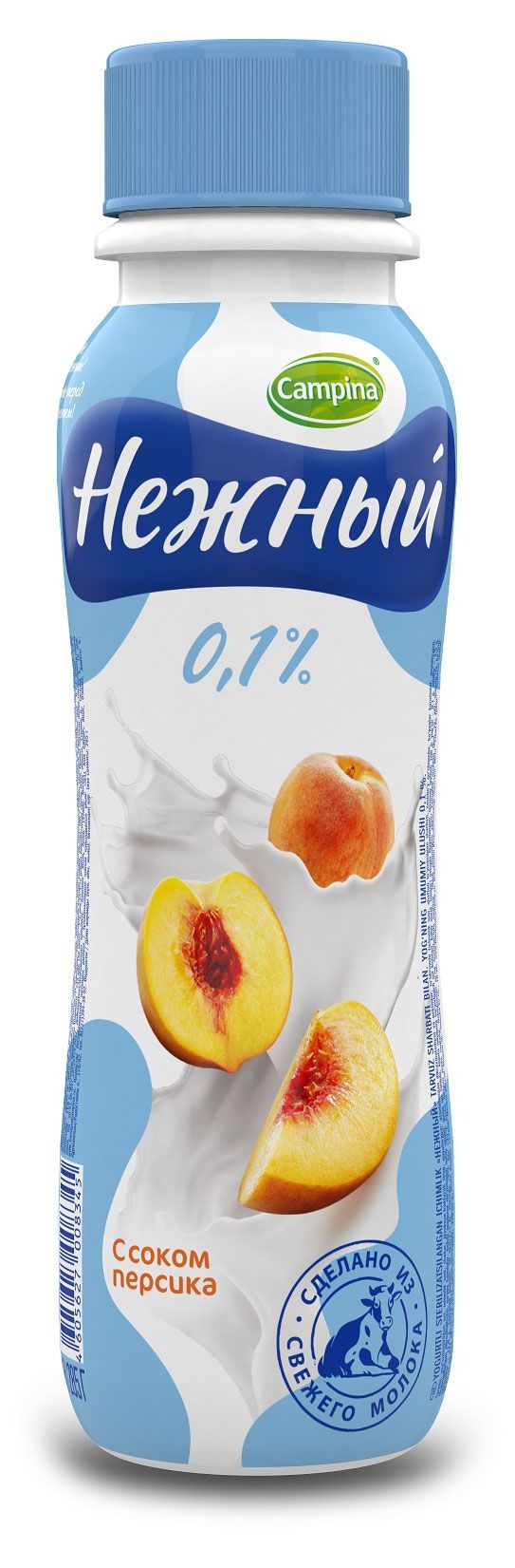 Напиток йогуртный Нежный Легкий с соком персика 0,1%, 285 г