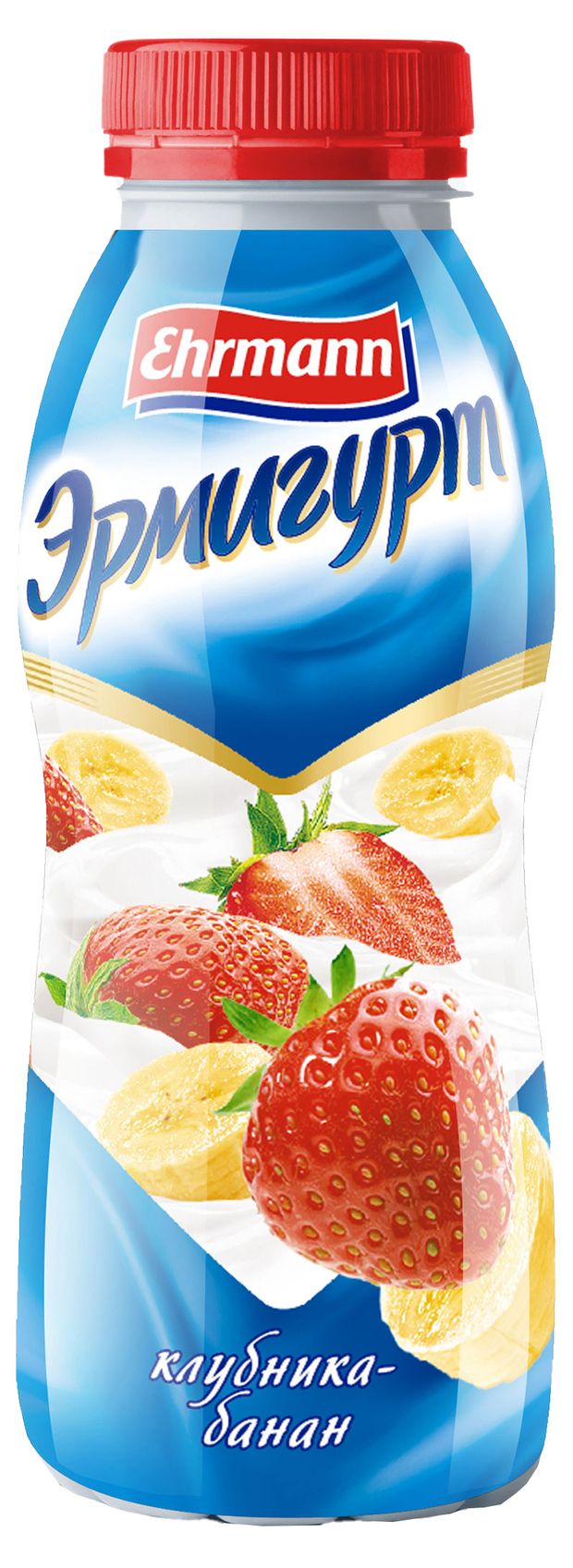 Йогурт питьевой Ehrmann Эрмигурт клубника-банан 1,2%, 420 г