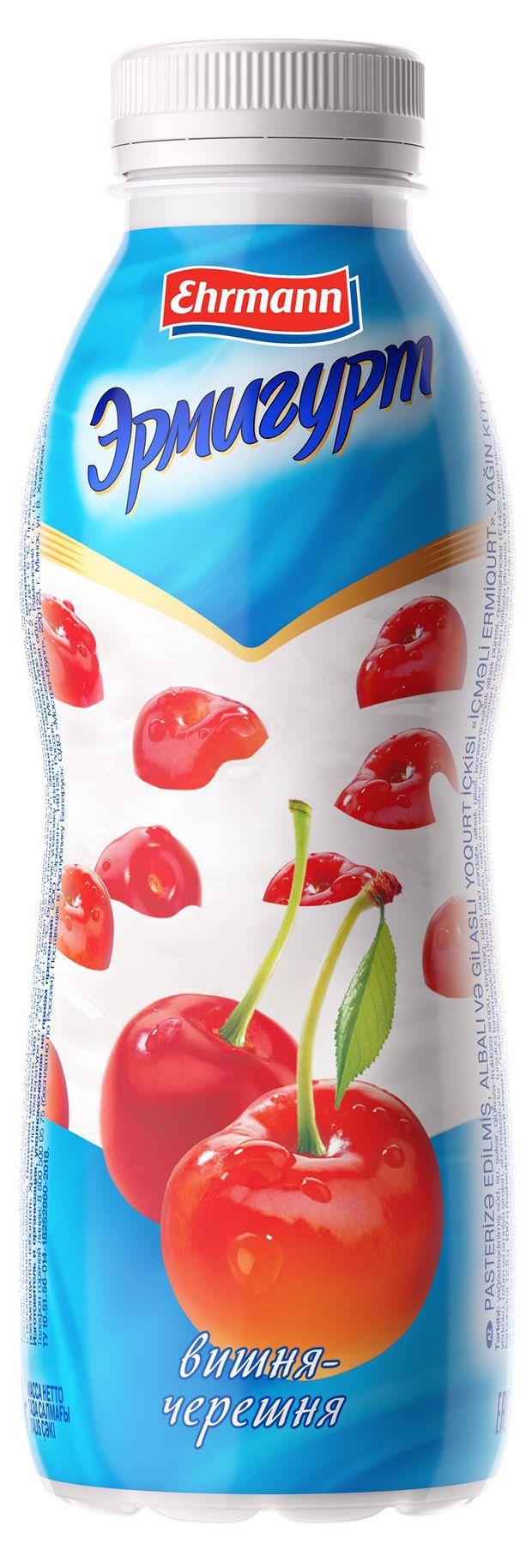 Йогурт питьевой Ehrmann Эрмигурт вишня-черешня 1,2%, 420 г