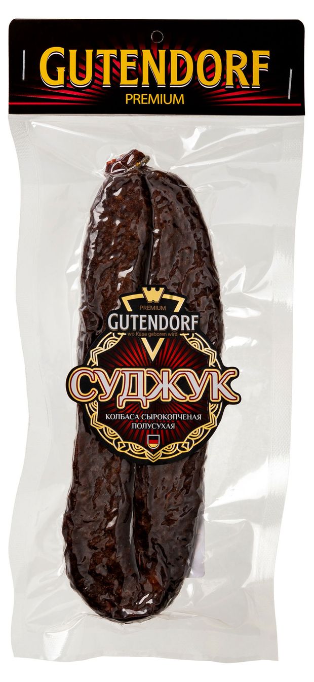 Колбаса Суджук сырокопченая Gutendorf Premium полусухая, вес