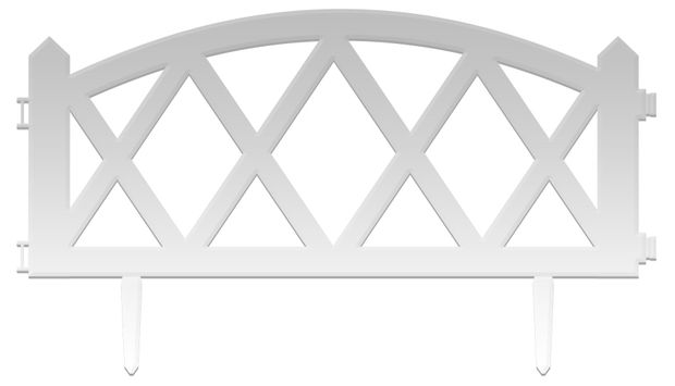 Забор декоративный GARDENPLAST Modern белый 35х60 см 5 секций 579₽