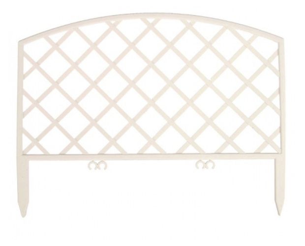 Забор декоративный GARDENPLAST Romantika белый, 33х43 см, 7 секций