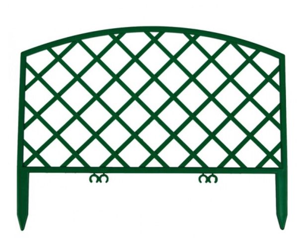 Забор декоративный GARDENPLAST Romantika зеленый 33х43 см 7 секций 499₽