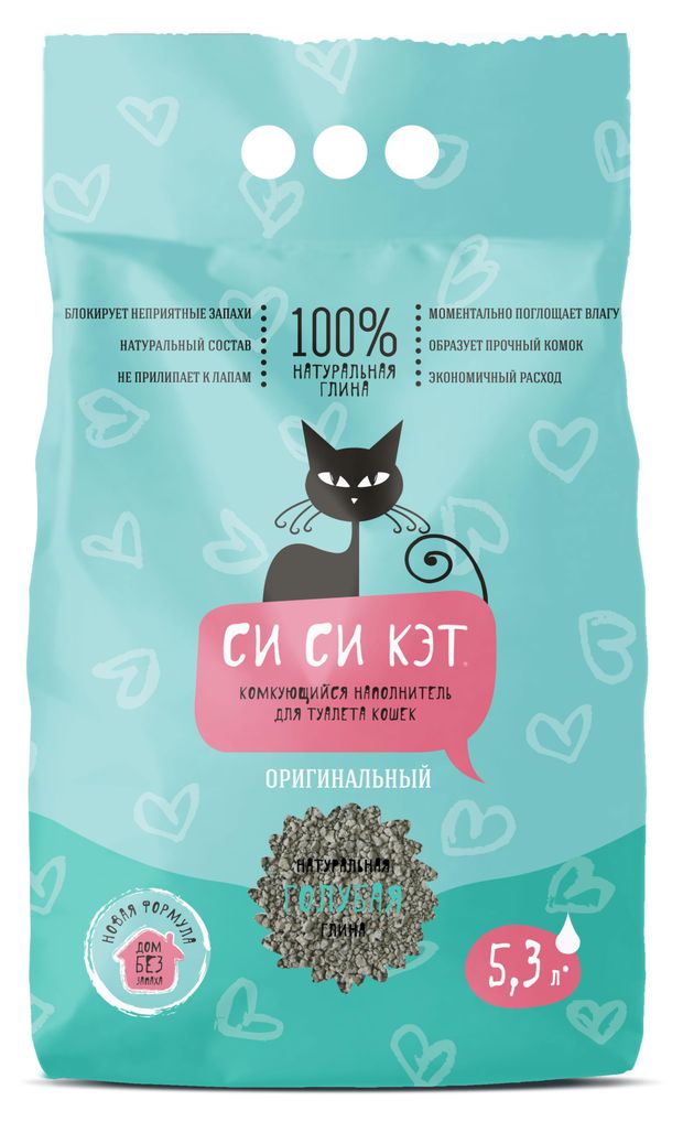 Наполнитель для кошачьего туалета СиСиКэТ комкующийся, 5.3 л