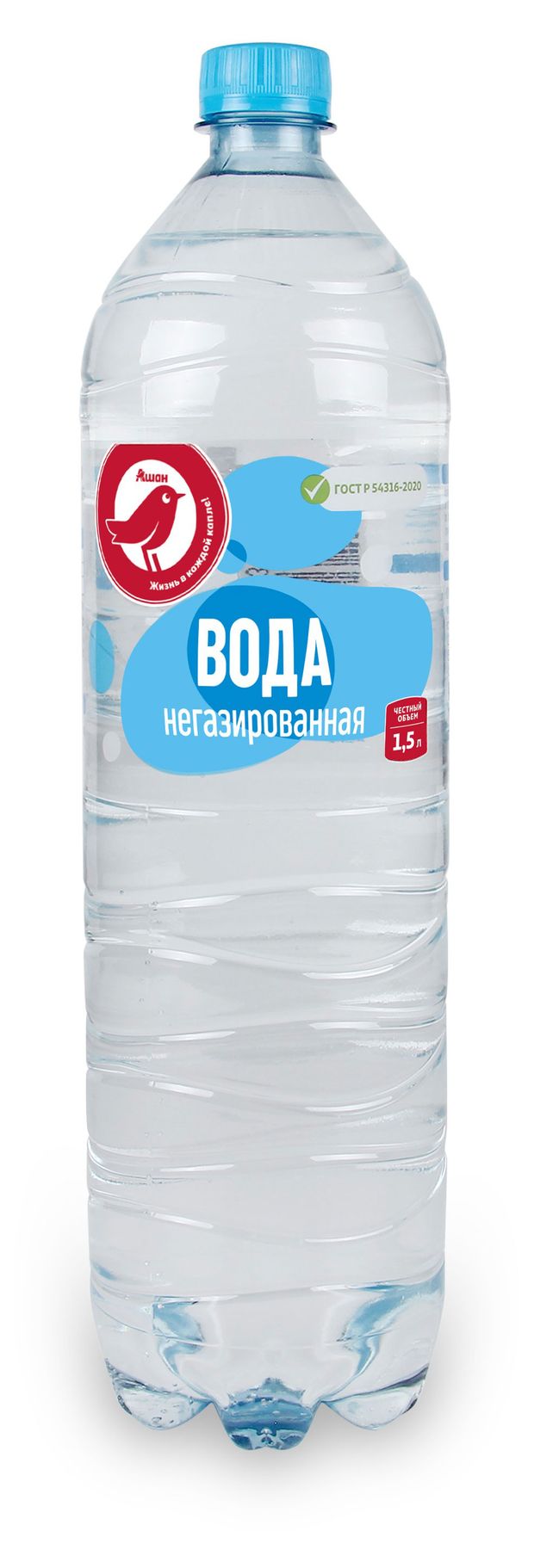 Вода АШАН Красная птица негазированная 15 л 38₽