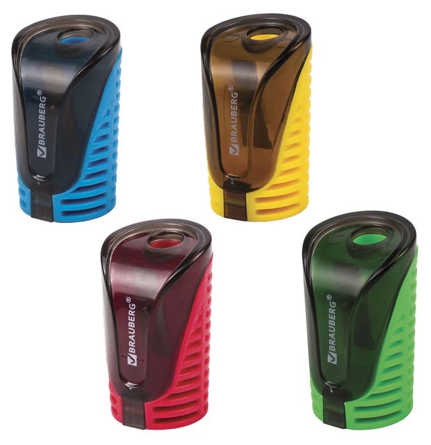 Точилка BRAUBERG Cell с контейнером 1 отверстие 45₽