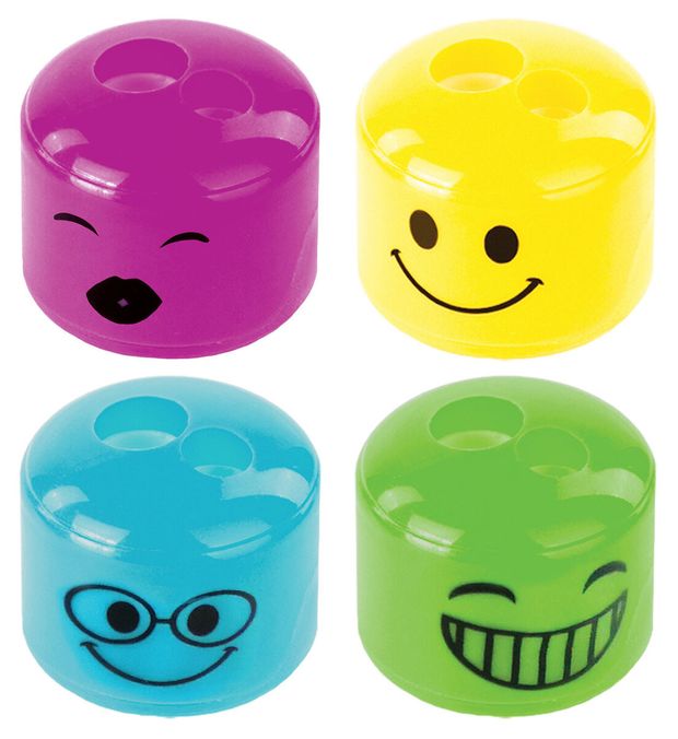 Точилка Пифагор Смайлики, 2 отверстия