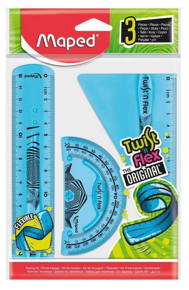 Набор для черчения Maped Twist'n Flex гибкий малый, 3 предмета, 1 шт, в ассортименте