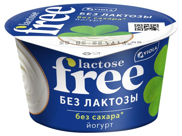 Йогурт густой Viola Lactose Free натуральный безлактозный без добавления сахара 3,4%, 180 г