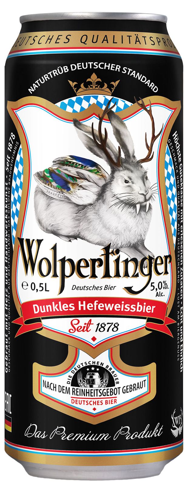 Пиво Wolpertinger Dunkles Hefeweissbier темное нефильтрованное 5,4%, 500 мл
