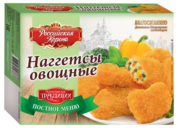 Наггетсы овощные Российская Корона постные замороженные, 260 г