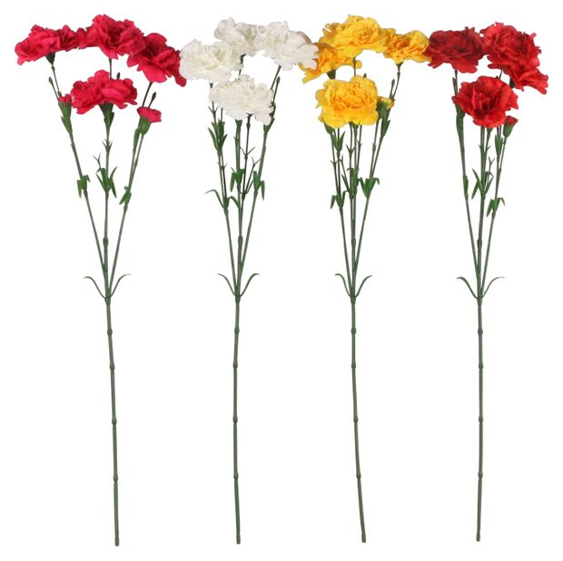 Ветка искусственная Гвоздика, 73 см в ассортименте