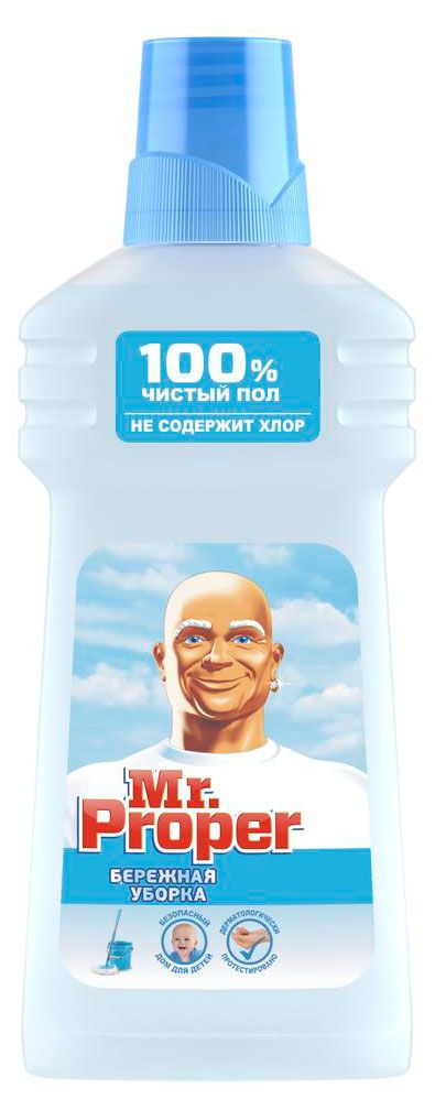 Моющая жидкость для полов и стен Mr. Proper Бережная Уборка, 500 мл