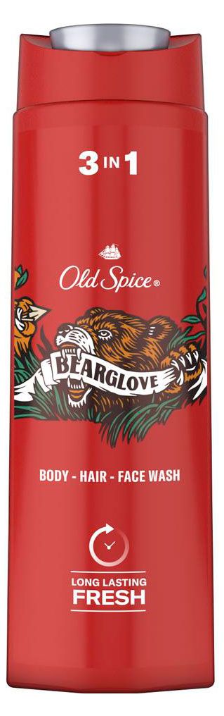 Гель-шампунь для душа Old Spice Bearglove Дикий аромат 2в1 400 мл 350₽