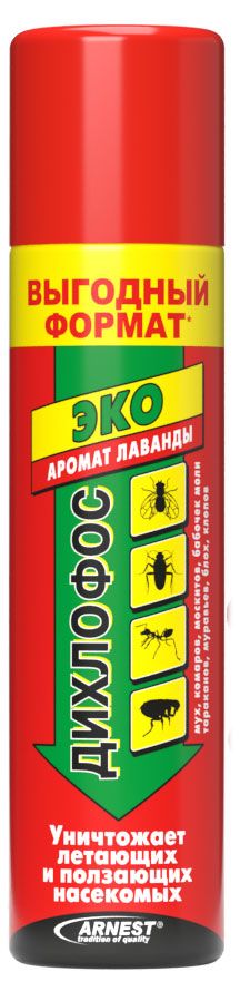 Аэрозоль от летающих и ползающих насекомых Дихлофос Эко, 190 мл + 30%