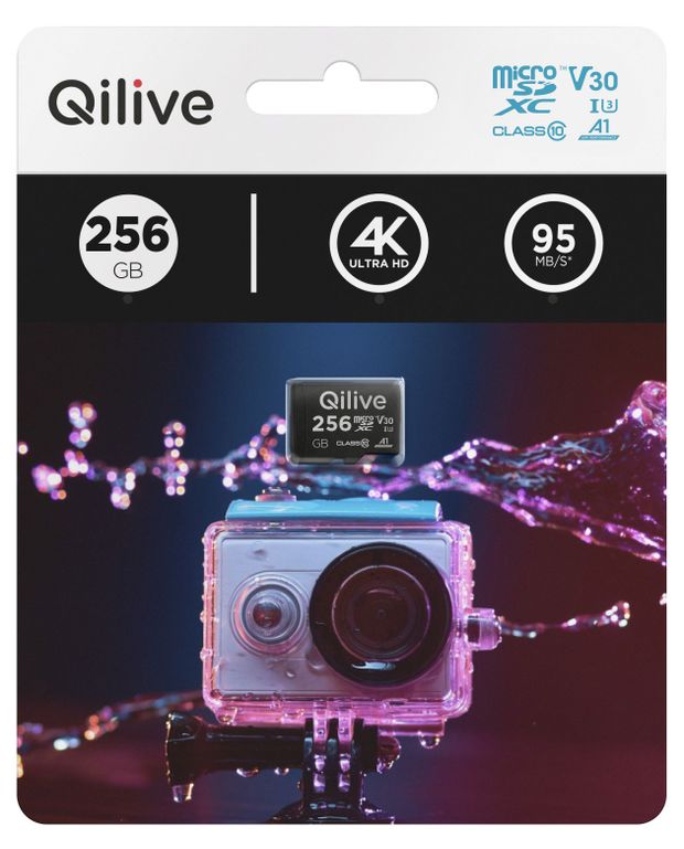 Карта памяти Qilive microSDХC 256 Гб без адаптера 2200₽