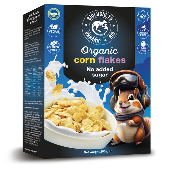Готовый завтрак BIOLOGICTV Кукурузные хлопья 200 г 350₽