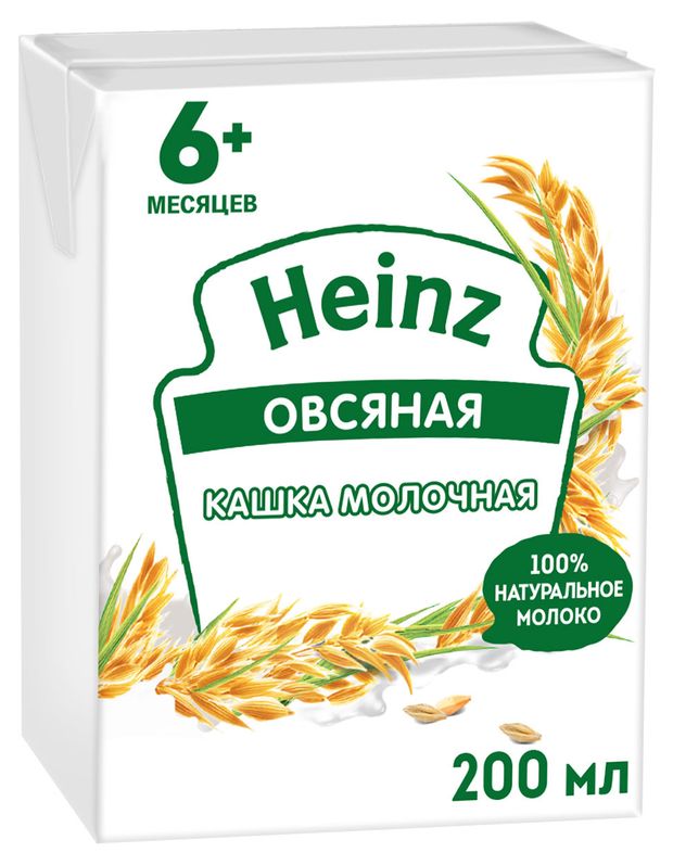 Каша молочная Heinz овсяная с 6 мес., 200 мл