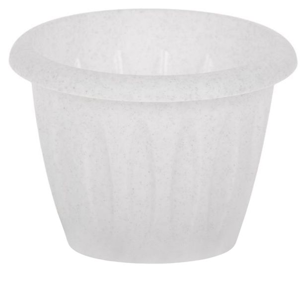 Кашпо Каждый день пластиковое белое 20 см 26 л 65₽