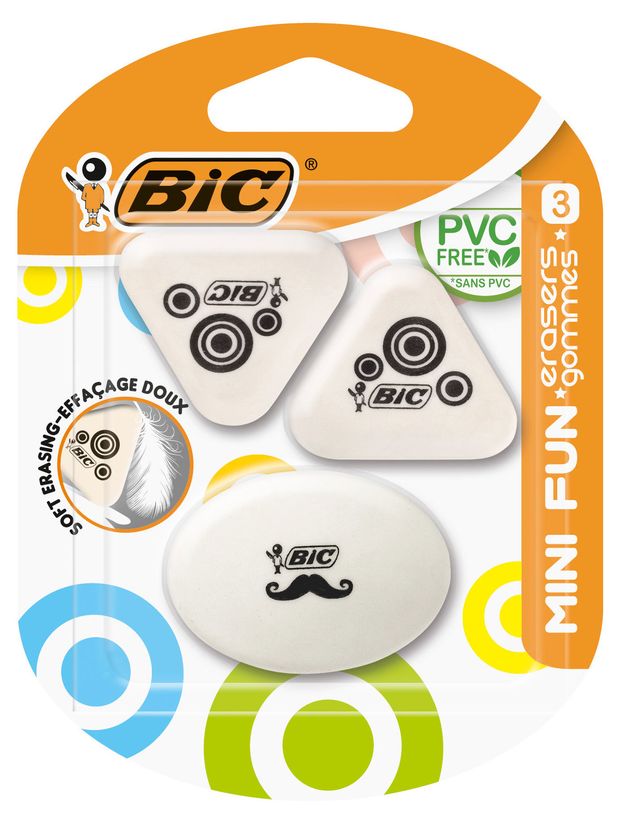 Ластик BIC Mini Fun 3 шт 170₽