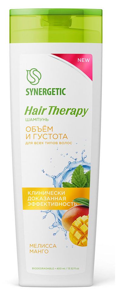 фото Шампунь synergetic объем и густота волос hair therapy, 400 мл