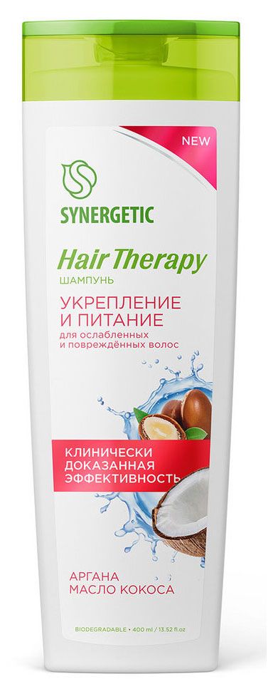 фото Шампунь synergetic укрепление и питание hair therapy, 400 мл