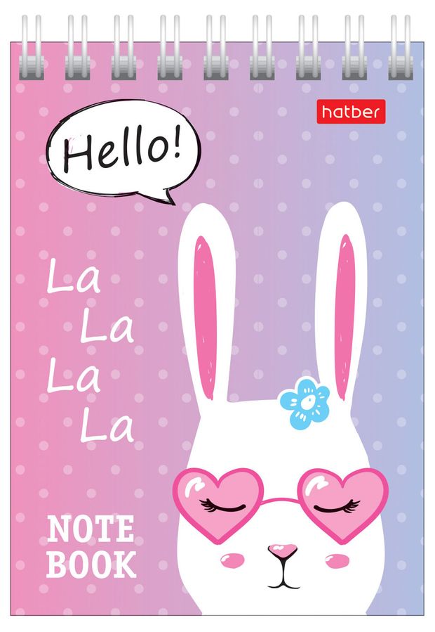 Блокнот Hatber на гребне А7 в клетку, 40 л