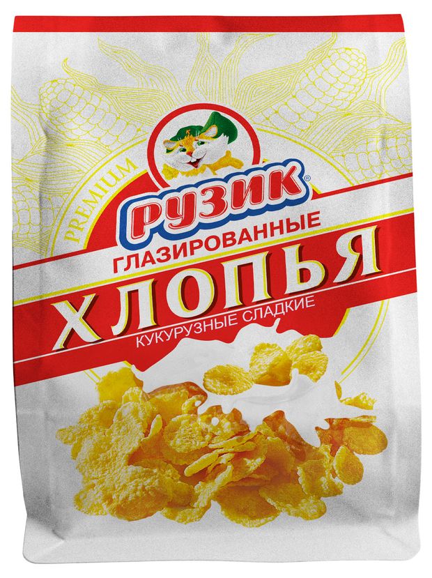Хлопья кукурузные РУЗИК глазированные, 350 г