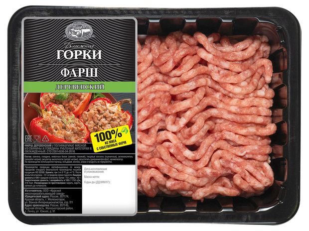 Птица, мясо Фарш Деревенский Ближние Горки, 400 г