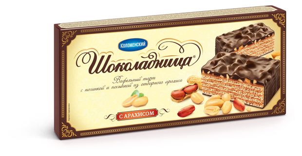 Торт вафельный Шоколадница с арахисом, 230 г