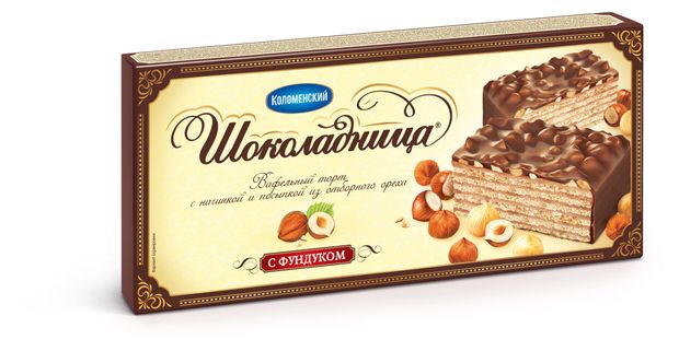 Торт вафельный Шоколадница с фундуком, 230 г