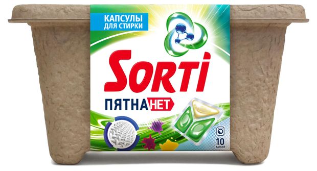 Капсулы для стирки Sorti пятна нет, 10 шт