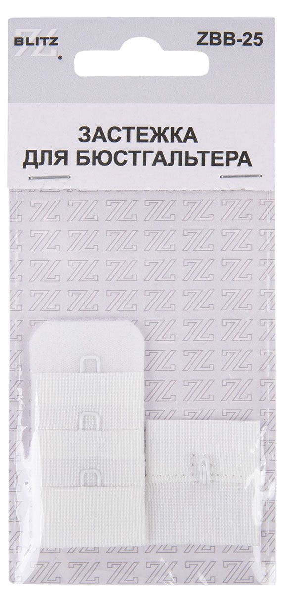 Застежка для бюстгальтера Blitz ZBB-25, 25 мм, 01 белый