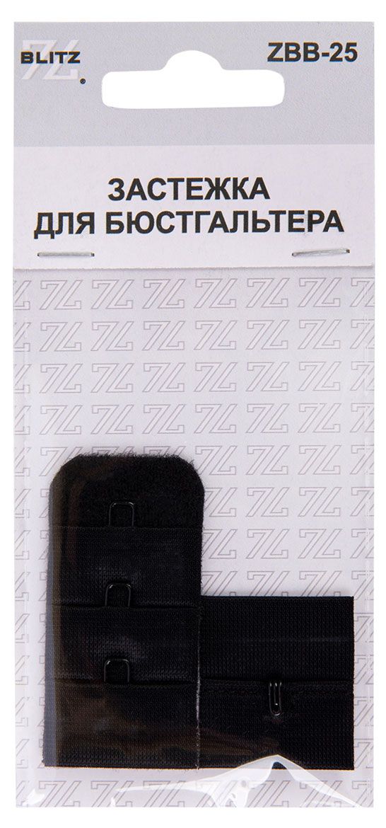 Застежка для бюстгальтера Blitz ZBB-25, 25 мм, 02 черный