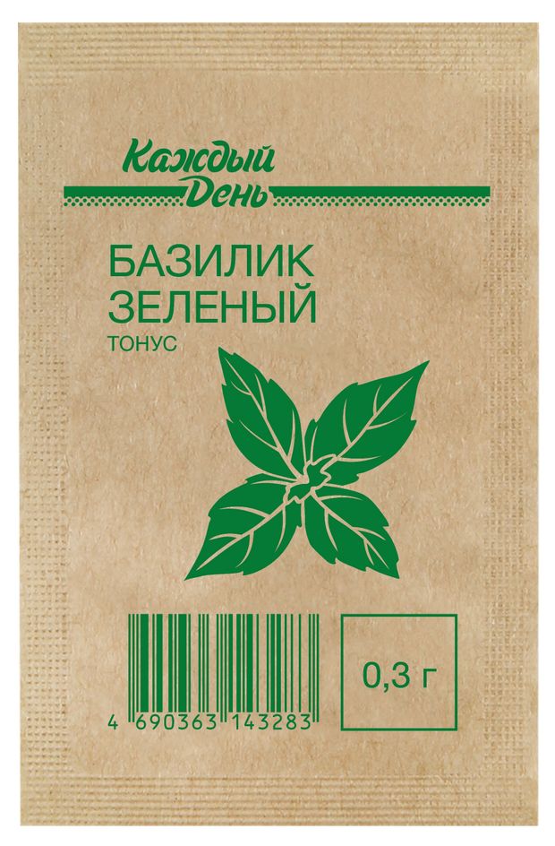 Семена Базилик Каждый день Тонус зеленый, 0,3 г