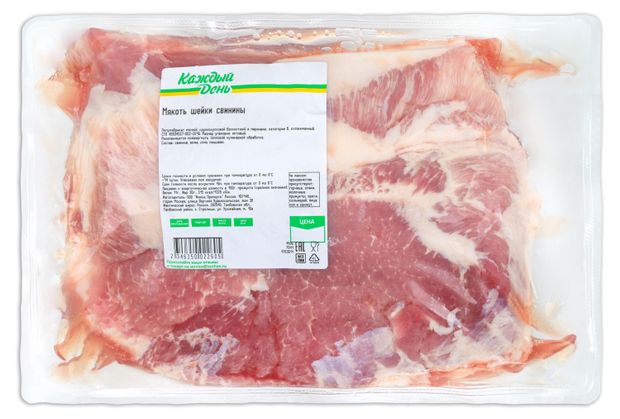 Мякоть шейки свинины Каждый день бескостная охлажденная 1 упаковка 23 кг 500₽